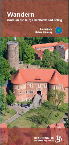 Titelblatt des Faltblatts "Wandern rund um die Burg Eisenhardt Bad Belzig"